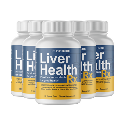 Liver Health RX Formula Supplement Pure Health 5 Bottles 300 Capsules