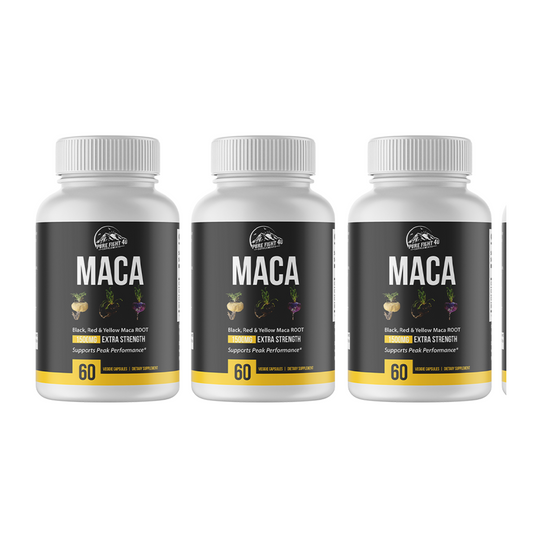 Maca Black, Red,  & Yellow Maca Root 1500mg - 10 Bottles 600 Capsules