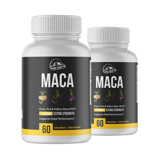 Maca Black, Red,  & Yellow Maca Root 1500mg - 2 Bottles 120 Capsules