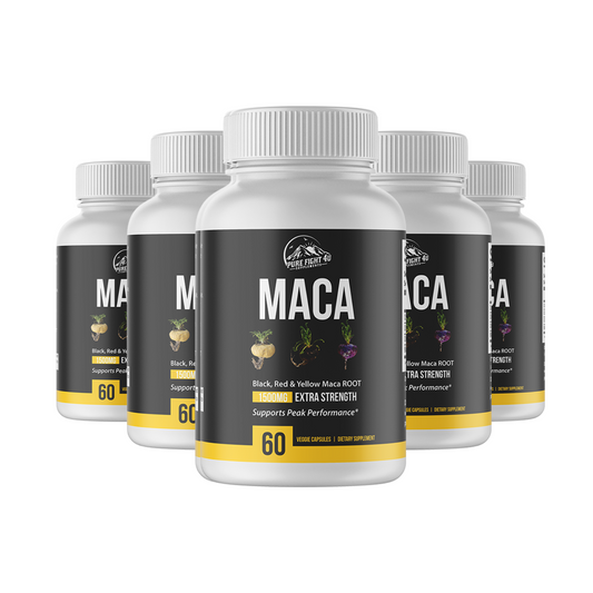 Maca Black, Red,  & Yellow Maca Root 1500mg - 5 Bottles 300 Capsules