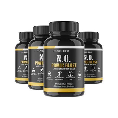 N.O. Power Blast L-Arginine Nitric Oxide - 4 Bottles 240 Capsules