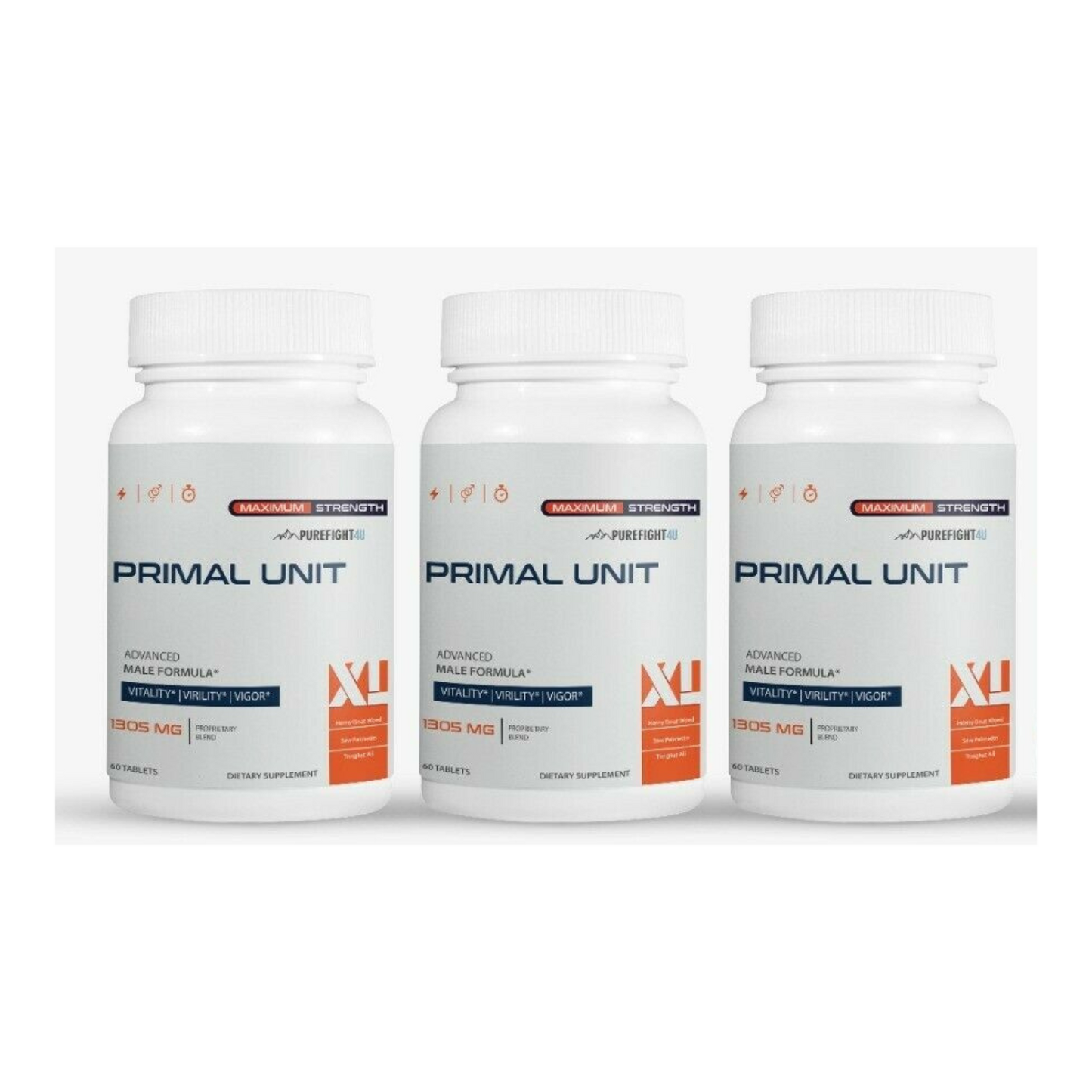 PRIMAL UNIT XL Pills For Men  1305mg - 12 Bottles 720 Capsules