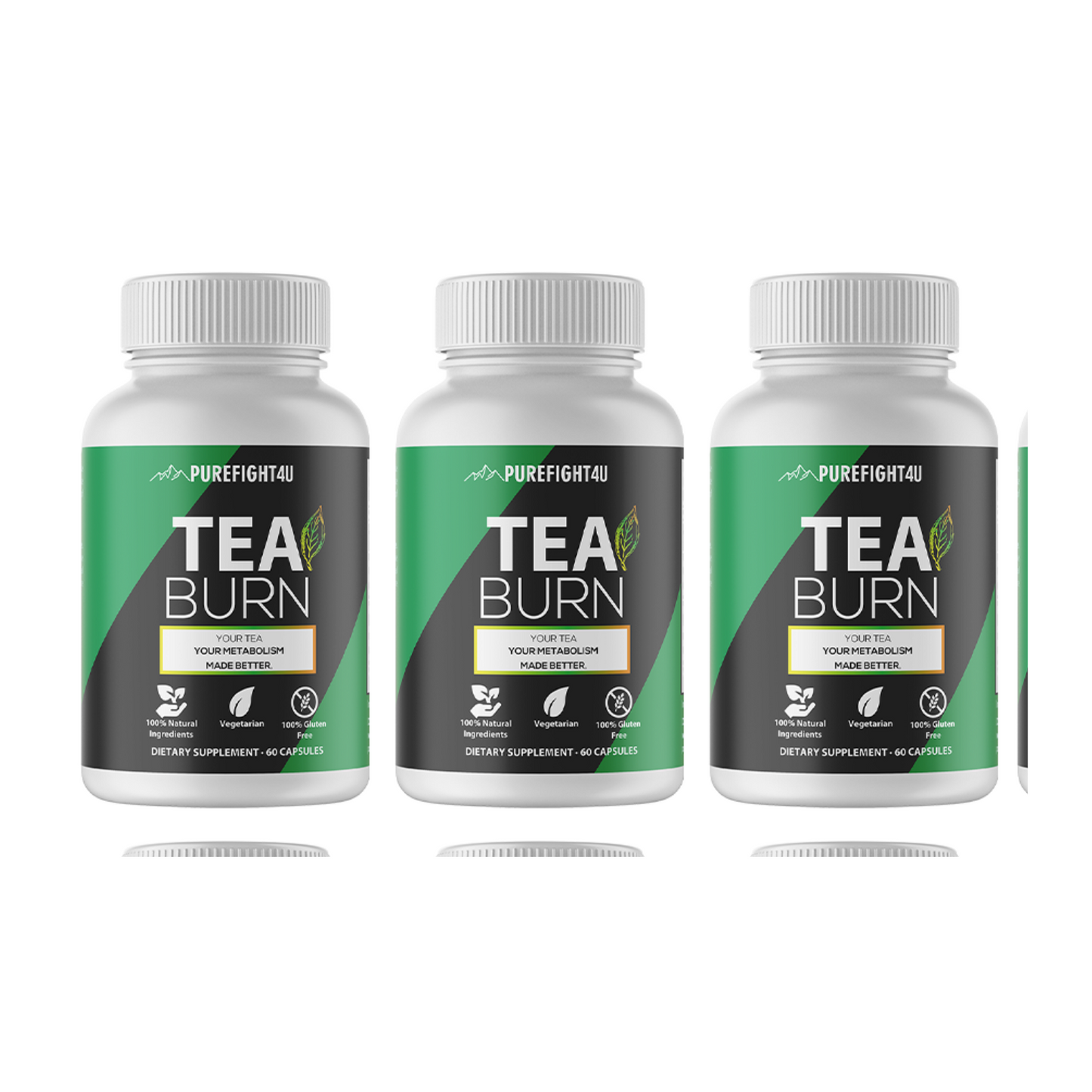 Tea Burn Dietary Supplement 10 Bottles 600 Capsules