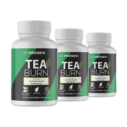 Tea Burn Dietary Supplement 3 Bottles 180 Capsules