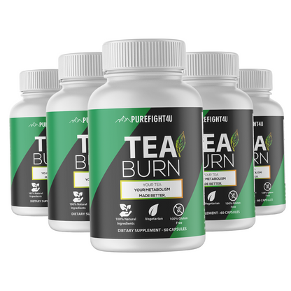 Tea Burn Dietary Supplement 5 Bottles 300 Capsules