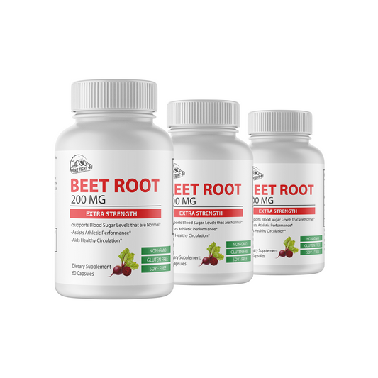 Beet Root 200mg Extra Strength 3 Bottles 180 Capsules