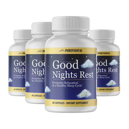 Good Night Rest Promotes Relaxation & Healthy Sleep Cycle-4 Bottles-240 Capsules