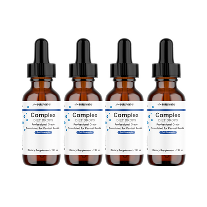 Complex Diet Drops – Natural Weight Management Drops Unisex 2 oz - 4 Bottles