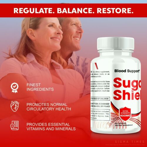 Sugar Shield Blood Sugar Support Supplement for Healthy Blood Levels 60ct