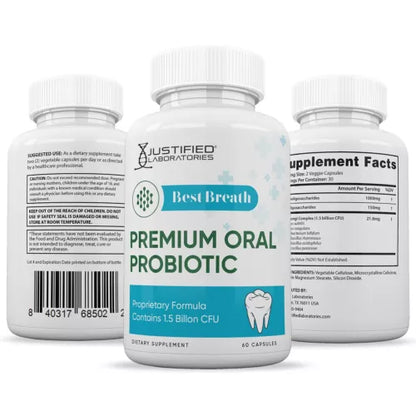 Best Breath Premium 1.5 Billion CFU Oral Probiotic 1 Bottle