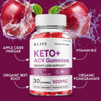 Bliss Keto ACV gummies, Bliss Keto Gummies  with ACV Max Strength (3 Pack)