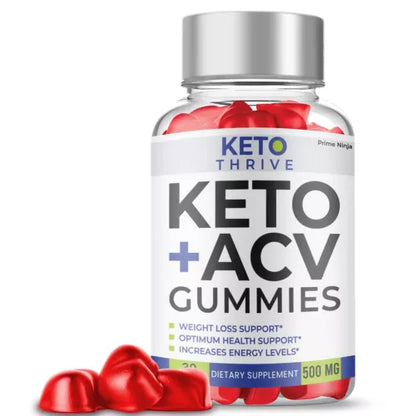 Keto Thrive Keto ACV Gummies, Keto Thrive Max Strength with ACV (3 pack)