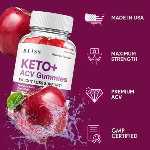 Bliss Keto ACV gummies, Bliss Keto Gummies  with ACV Max Strength (3 Pack)