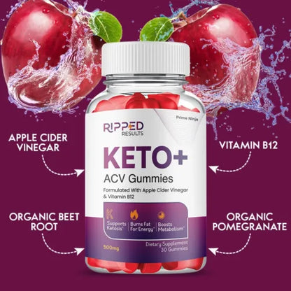 Ripped Results Keto ACV gummies, Maximum Strength Official Gummies (1 Pack)