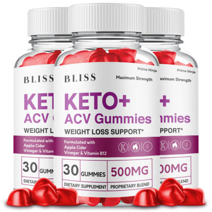 Bliss Keto ACV gummies, Bliss Keto Gummies  with ACV Max Strength (3 Pack)