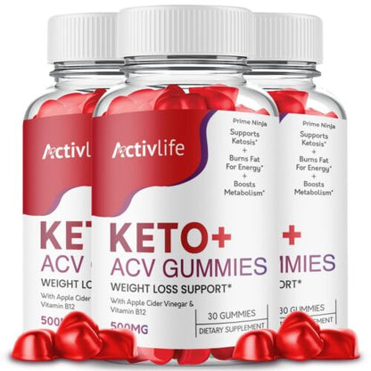 ActivLife ACV Keto Gummies, Activ Life Gummies Maximum Strength (3 Pack)