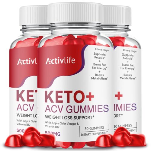 ActivLife ACV Keto Gummies, Activ Life Gummies Maximum Strength (3 Pack)