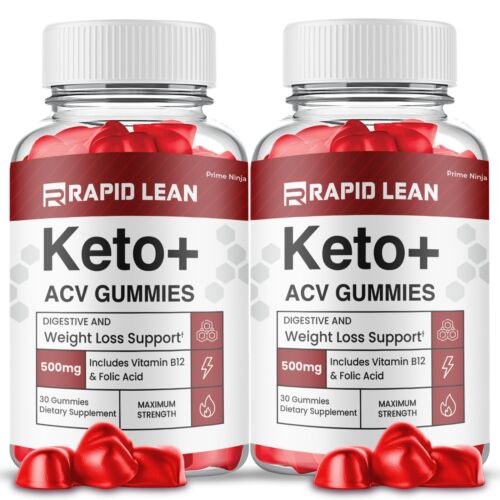 Rapid Lean Keto ACV Gummies, Official Rapid Lean Max Strength Gummies (2 Pack)