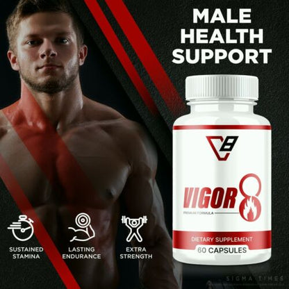 Vigor 8 Advanced Male Health Pills to Improve Stamina and Endurance 60ct