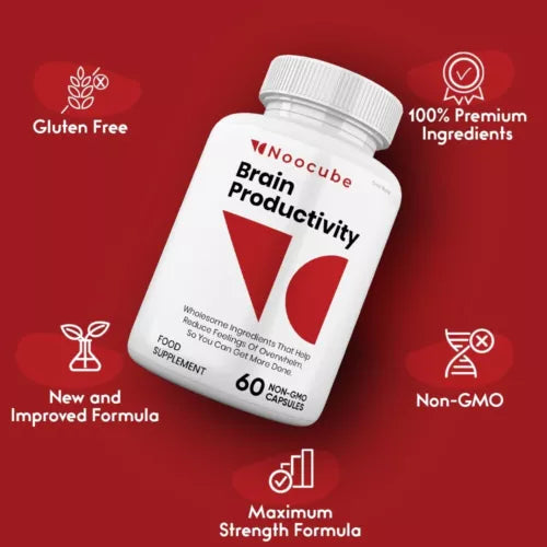 (5 pack) Noocube Brain Productivity Pills, Cognitive &amp; Memory, Premium Formula