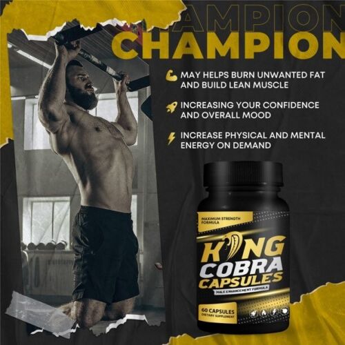 King Cobra Capsules Extra Strength Formula Pills for Men-60 Capsules